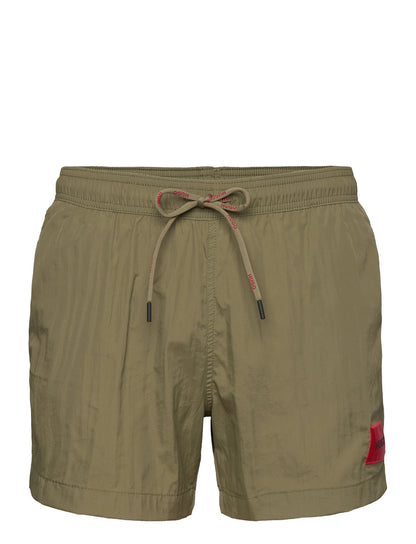 Hugo Men's Dominica Swim Shorts, Olive Green