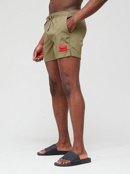 Hugo Men's Dominica Swim Shorts, Olive Green