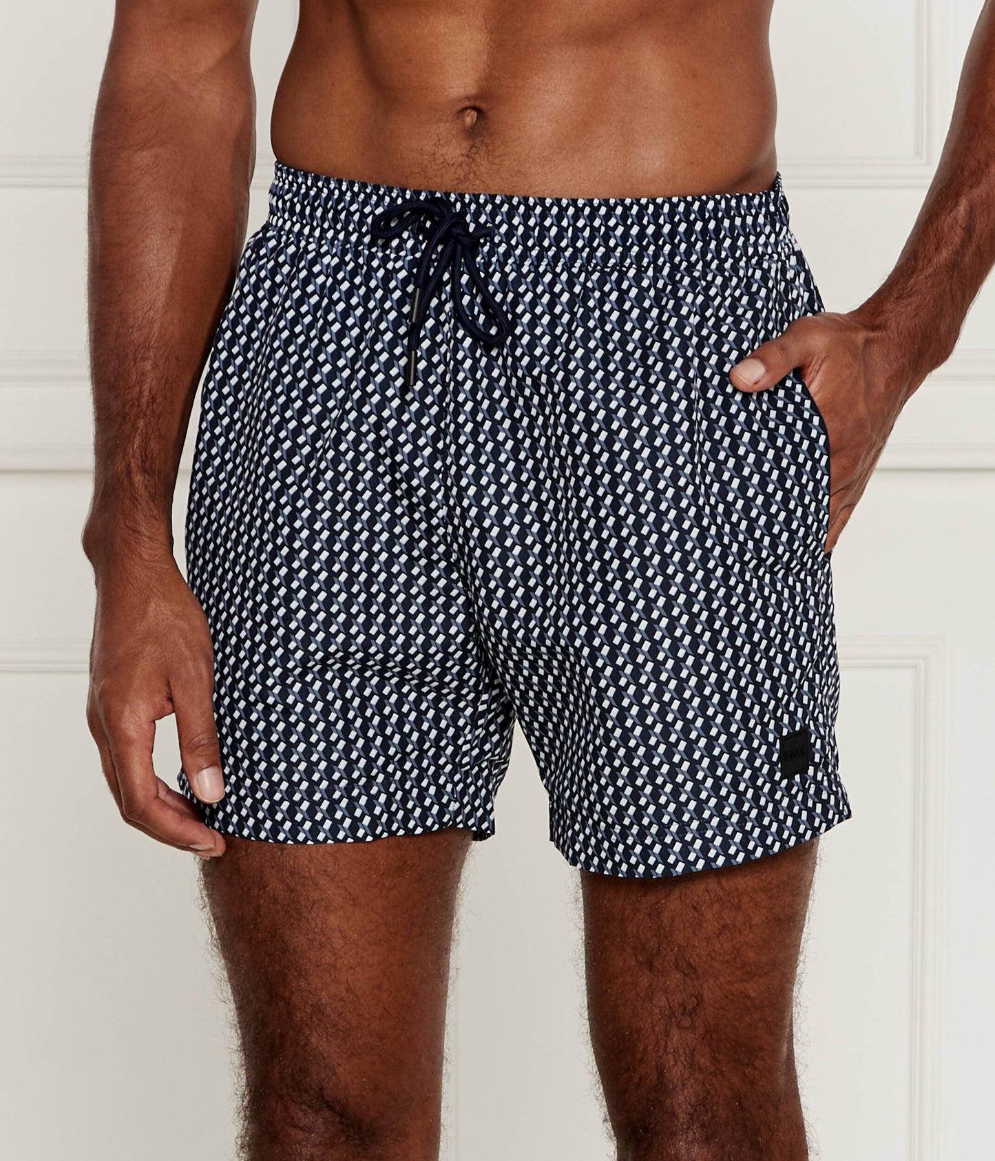 Hugo Boss Men's Vibe Swim Trunks, Navy