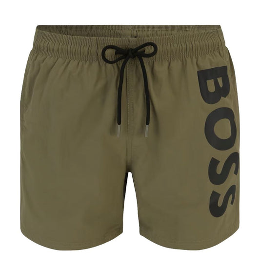 Hugo Boss Men's Octopus Swim Trunks, Olive Green