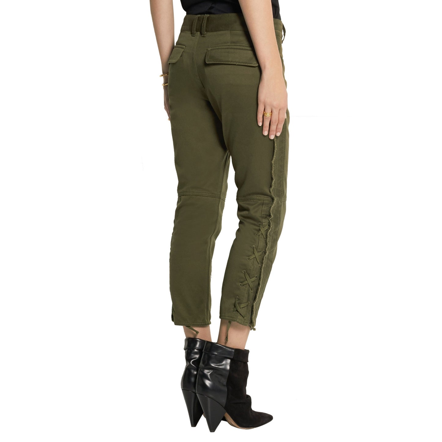 Isabel Marant Jessie Khaki Cotton Pants