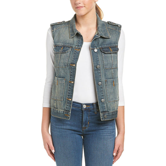 Hidden Jeans Womens Distressed Denim Vest