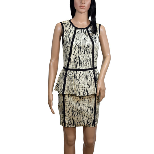 Parker Animal Print Peplum Dress