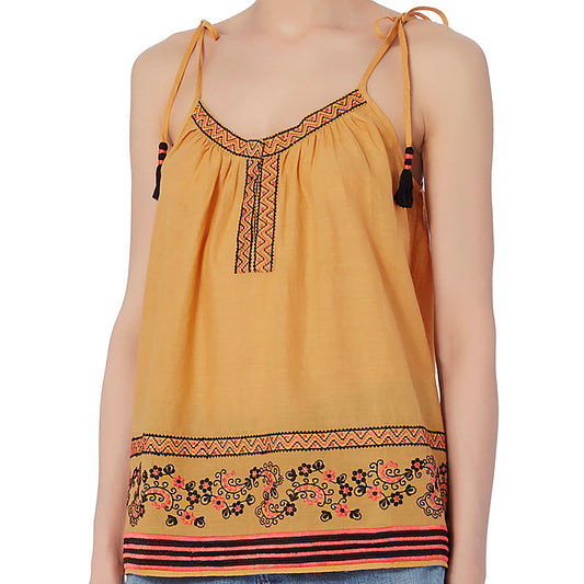 Love Sam Women's Embroidered Cotton Tank