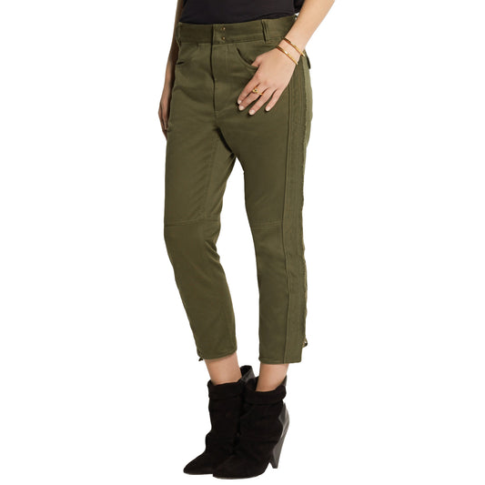 Isabel Marant Jessie Khaki Cotton Pants