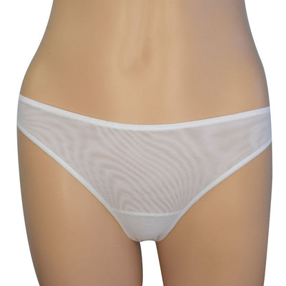 La Perla Women's White Lace Trim Thong