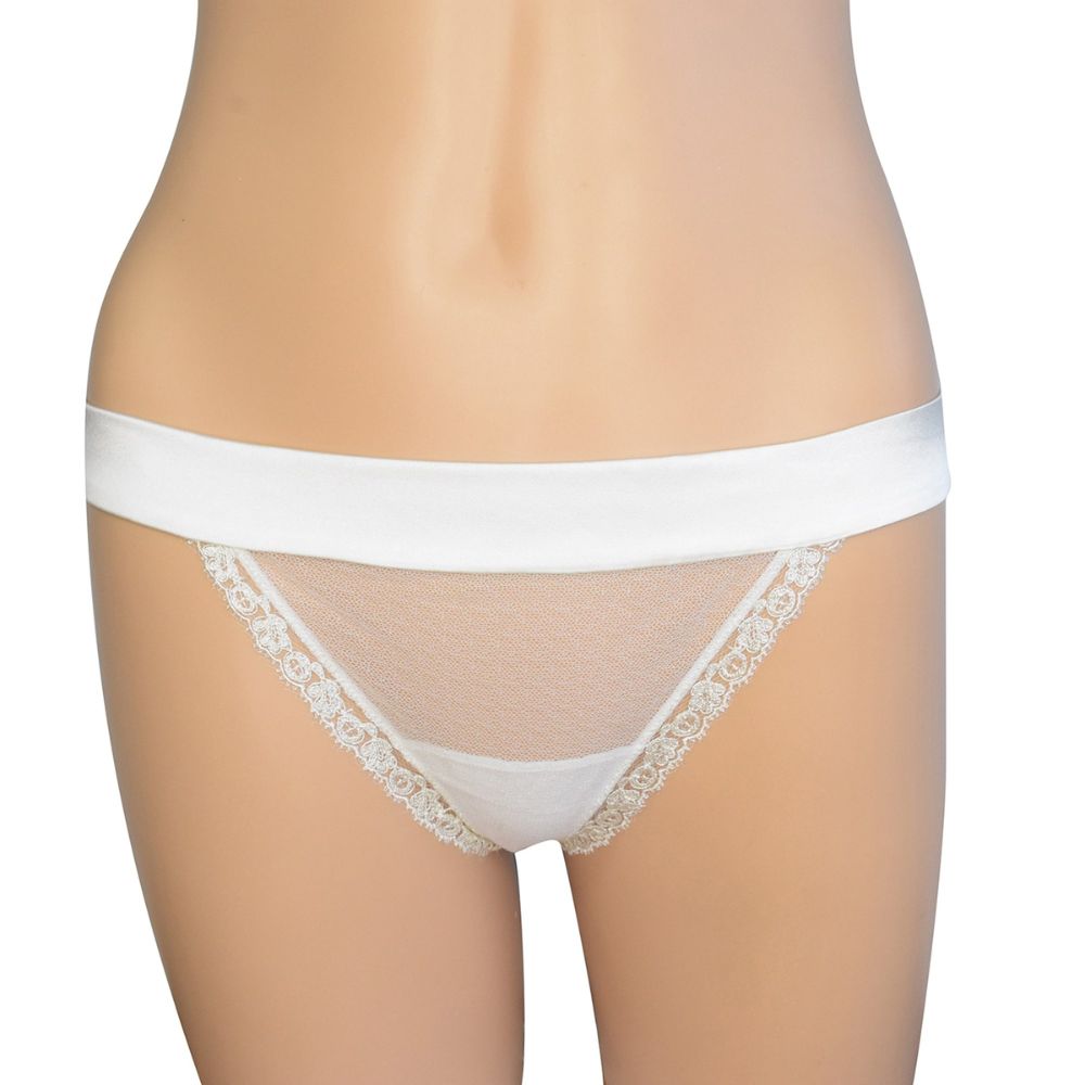 La Perla Women's White Silk Lace Bikini