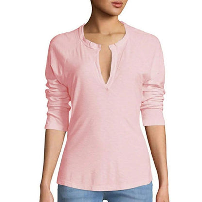 James Perse Light Pink Split Neck Raglan T-Shirt