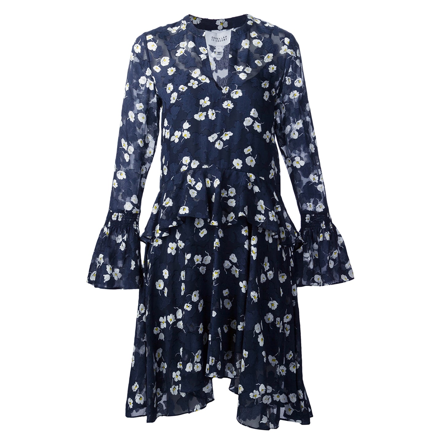 Derek Lam 10 Crosby Floral Dress, Navy