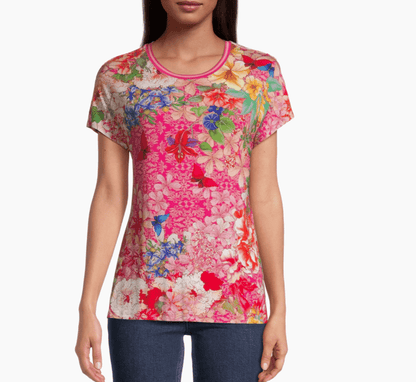 Johnny Was Women's Frame Relaxed Dolman-Sleeve T-Shirt