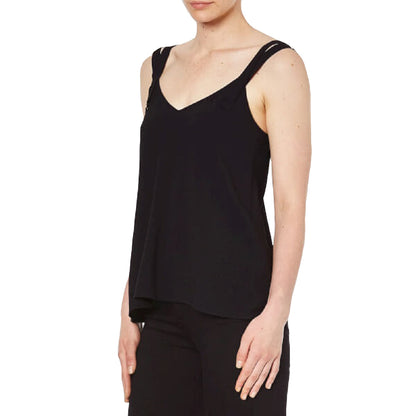 Helmut Lang Crepe Double Strap Cami, Black