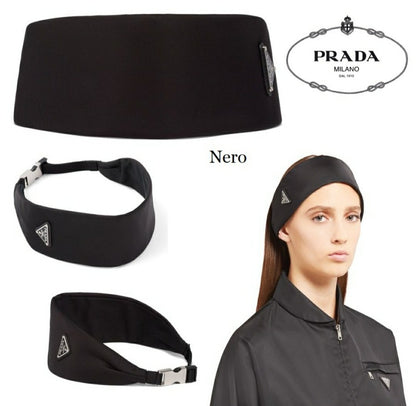 Prada Women's Black Nylon Headband