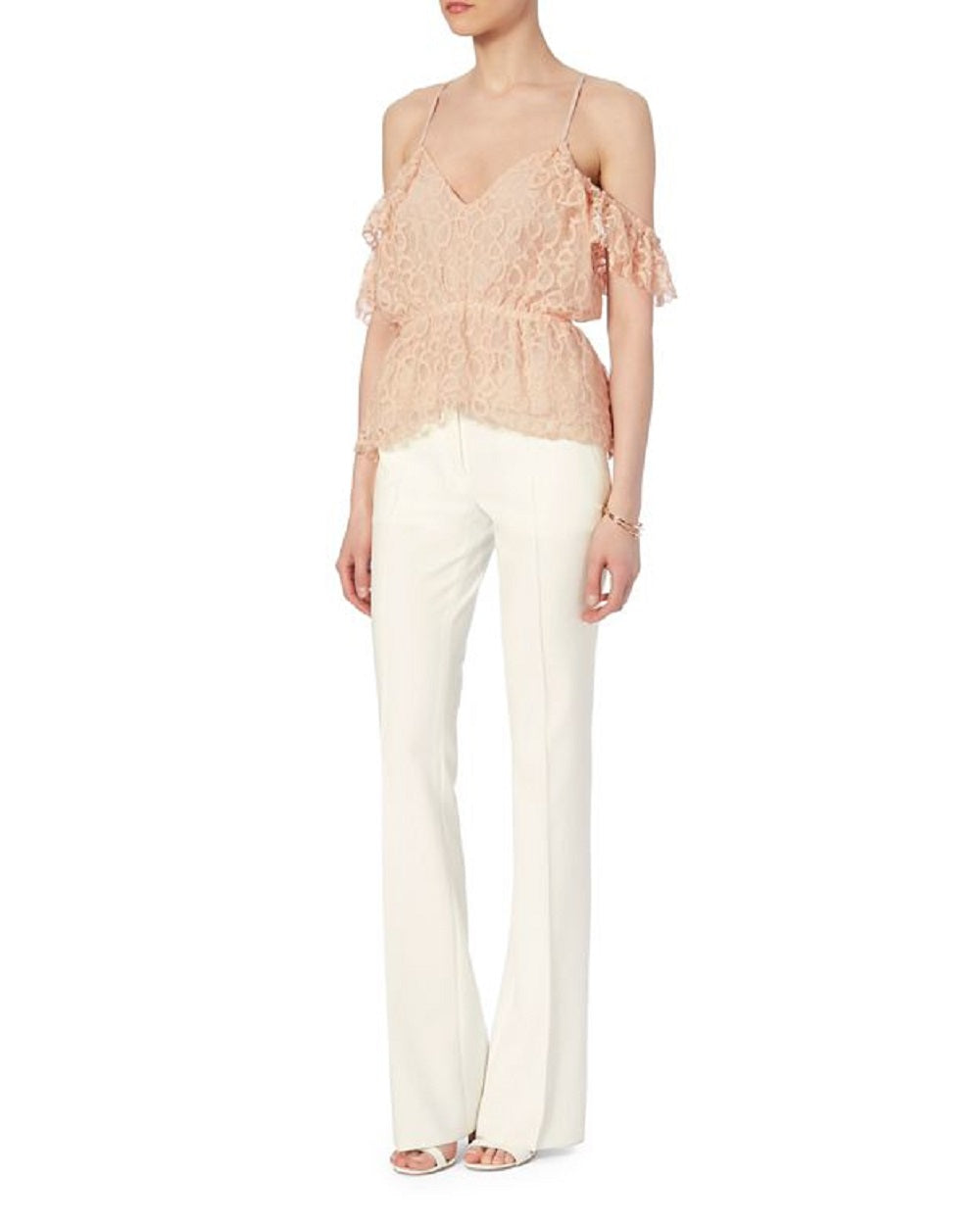 Designers Remix Avelaine Pink Lace Top