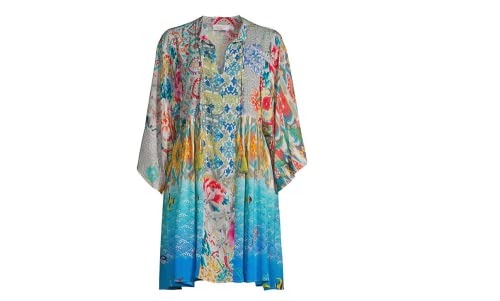 Johnny Was Women's Mixi Printed Cover Up Dress Kaftan