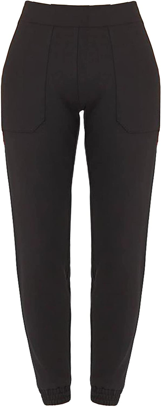 Spanx Women's Solid Black Ponte Joggers Pants