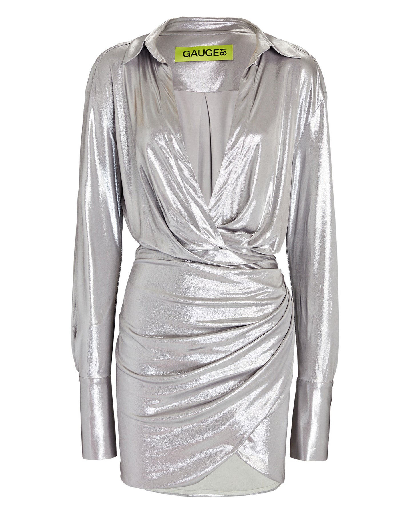 Gauge 81 Naha Metallic Dress Silver