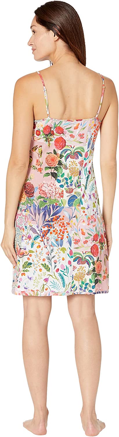 Johnny Was Filomena Floral Print Slip Sleep Dress Night Shirt