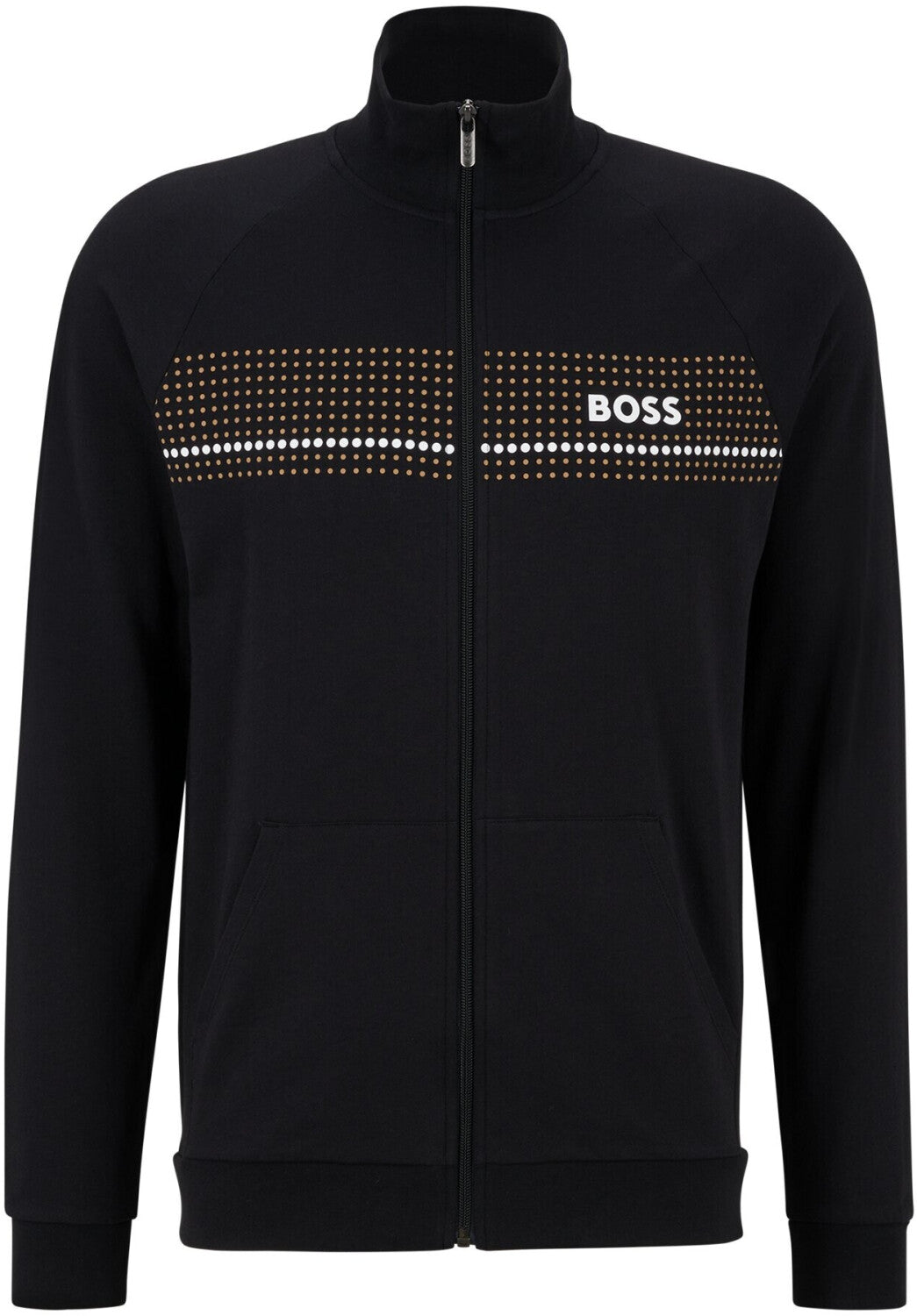 HUGO BOSS mens Authentic Zip up Jacket Sweatshirt, Coal