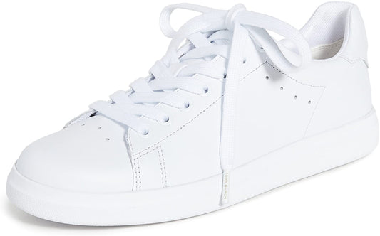 Tory Burch Women's Howell Court Sneakers, Titanium White/Titanium White Leather Lace Up