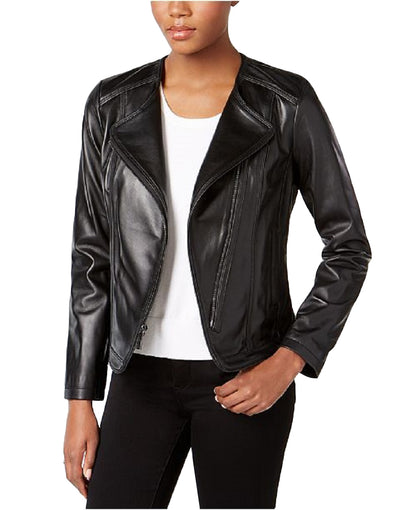 MICHAEL Michael Kors Women's Black Leather Jacket