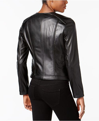 MICHAEL Michael Kors Women's Black Leather Jacket