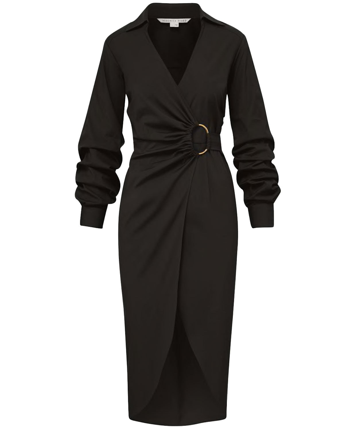 Veronica Beard Women's Afton Dress, Black Cotton Midi