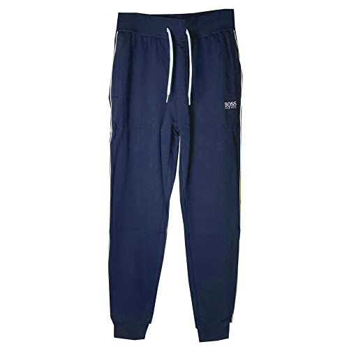 Hugo Boss Men's Blue Logo Track Pants Joggers