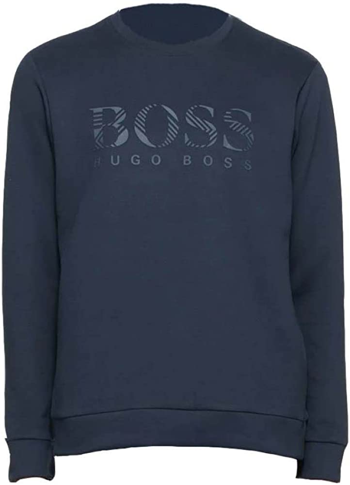 Hugo Boss Men's Salbo Iconic Blue Logo Sweatshirt