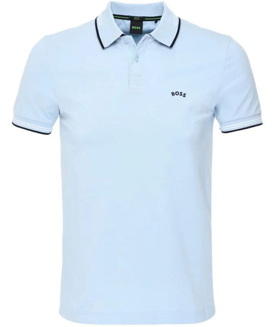 Hugo Boss mens Paul Modern Essential Polo Shirt, Angel Blue