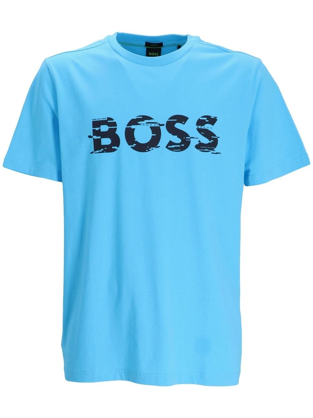 Hugo Boss Men's Turquoise Blue Tee 3 Logo Short Sleeve Crew Neck T-Shirt