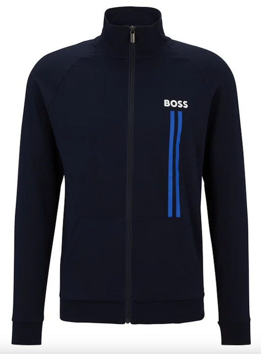 Hugo Boss Men's Authentic Navy Blue Jacket Z Zip Up Sweatshirt