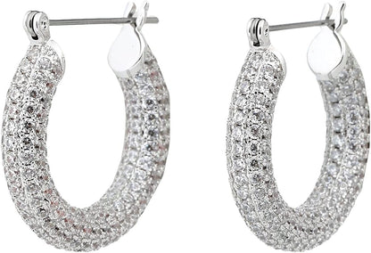 Luv Aj Pave Baby Amalfi Hoops Silver