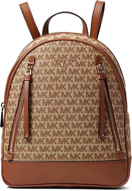 Michael Kors Brooklyn-Md Backpack Beige/Ebony