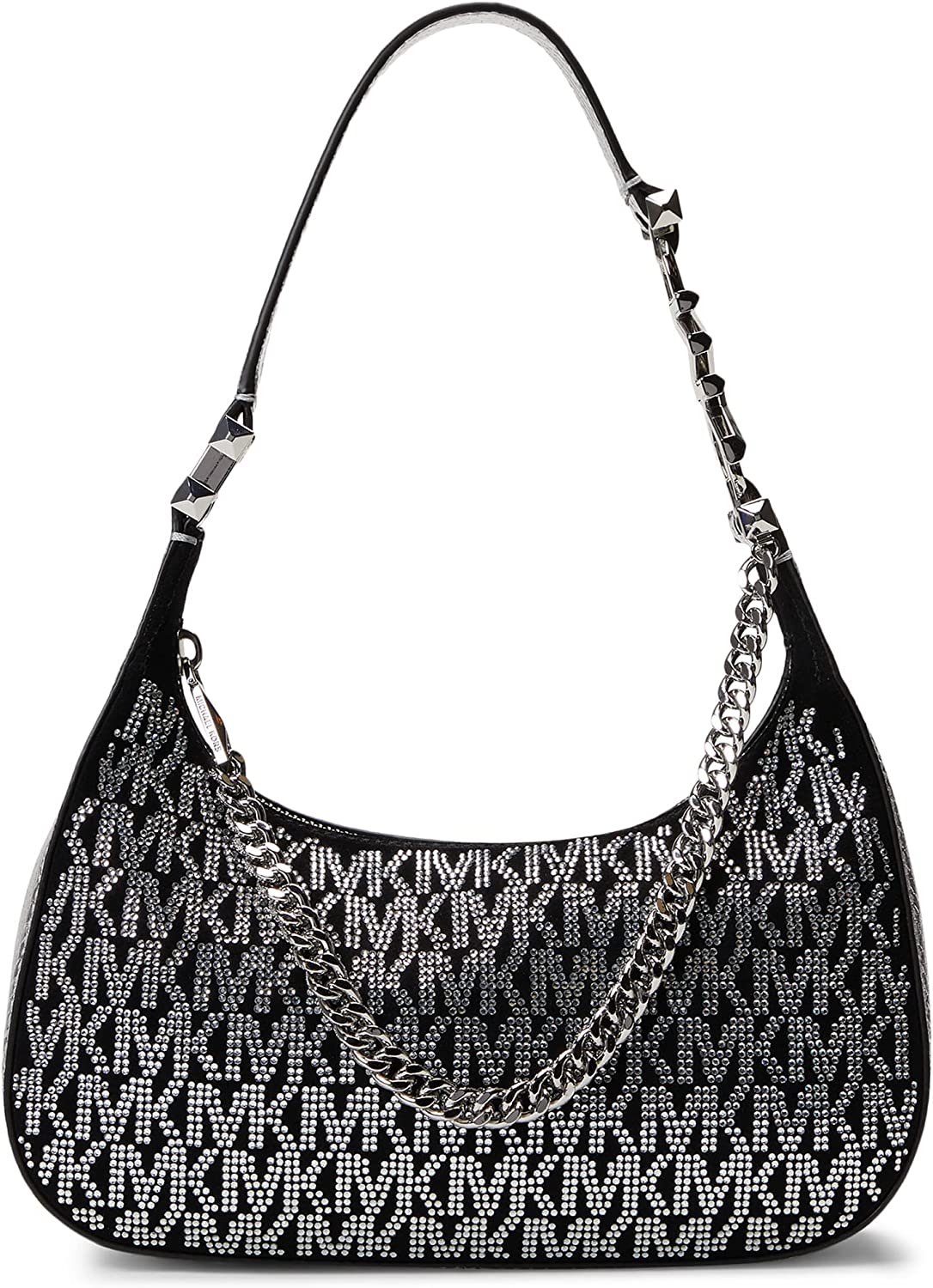 Michael Kors Piper Sm Pouchette Leather Black/Silver