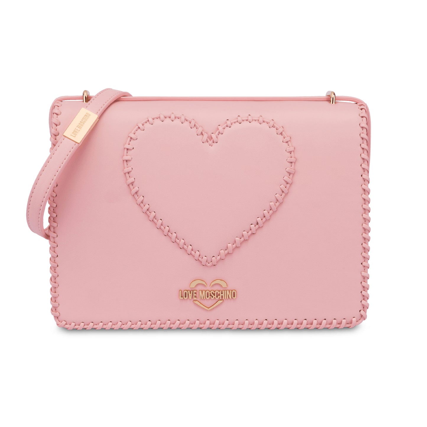 Love Moschino Women's Pink Heart Laced Handbag