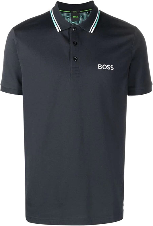 BOSS Men's Sporty Regular Fit Cotton Polo Shirt, Night Sky Blue