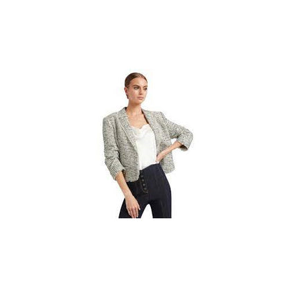 Cinq à Sept Women Tweed Khloe Stylish Blazer Jacket Ivory/Navy