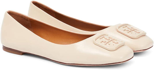 Tory Burch Women's Georgia Brie Wrinkle Leather Ballet Flats Shoes