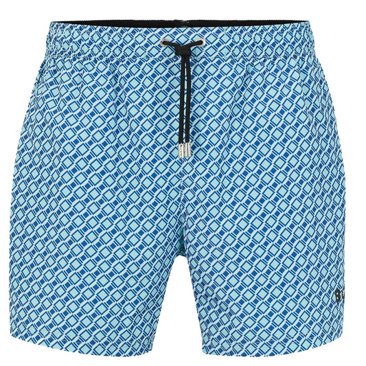 Hugo Boss Men Todd Turquoise Blue Drawstrings Swim Shorts