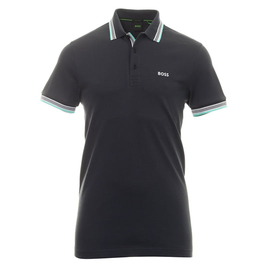 Hugo Boss Men Paddy Cotton Logo Inscribed Polo Shirt -Dark Blue