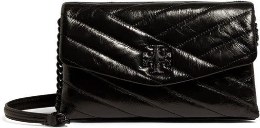 Tory Burch Women's Kira Chevron Powder Coated Chain Wallet