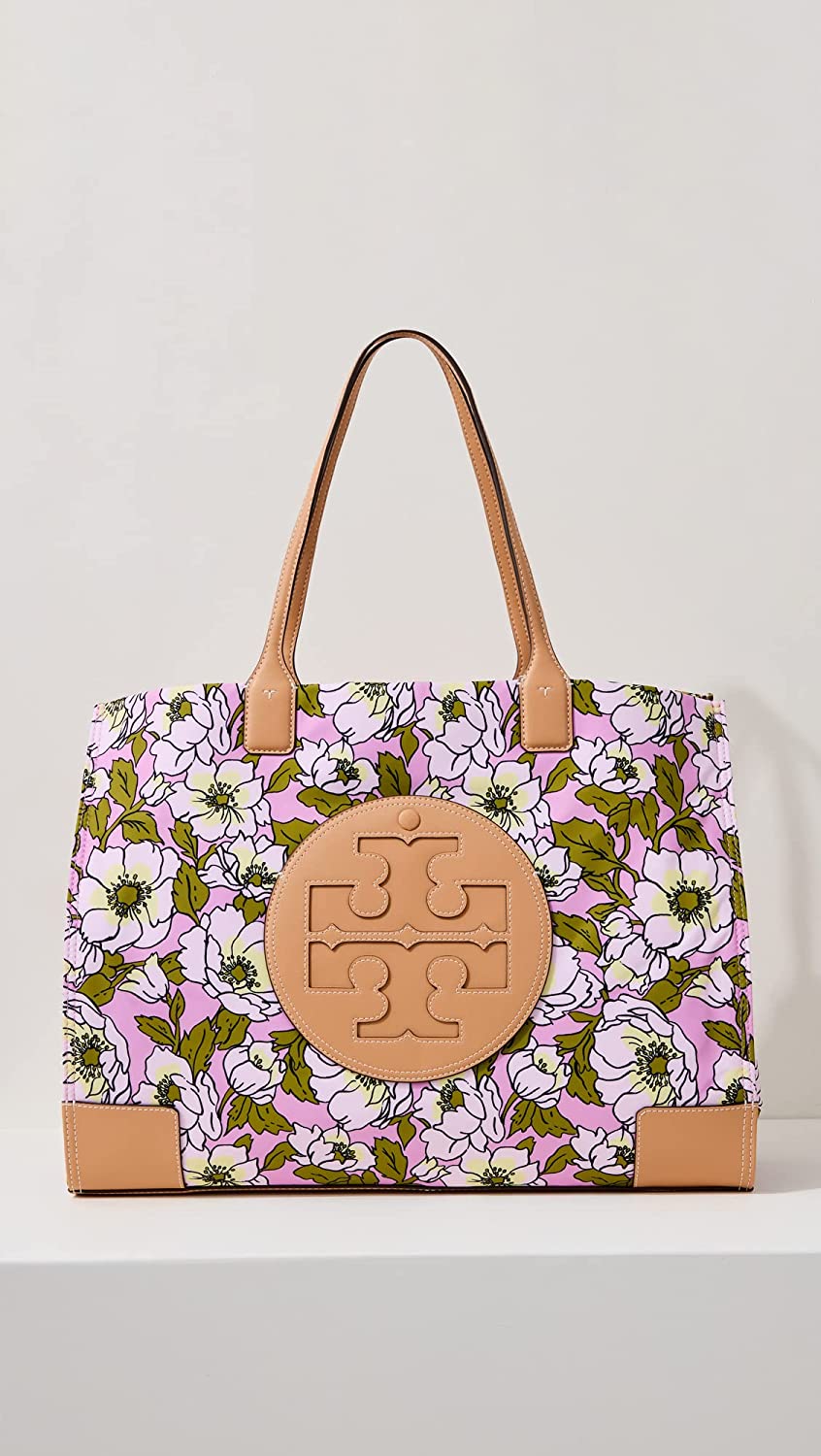 Tory Burch Women's Ella Printed Tote, Aster/Pink/Flower