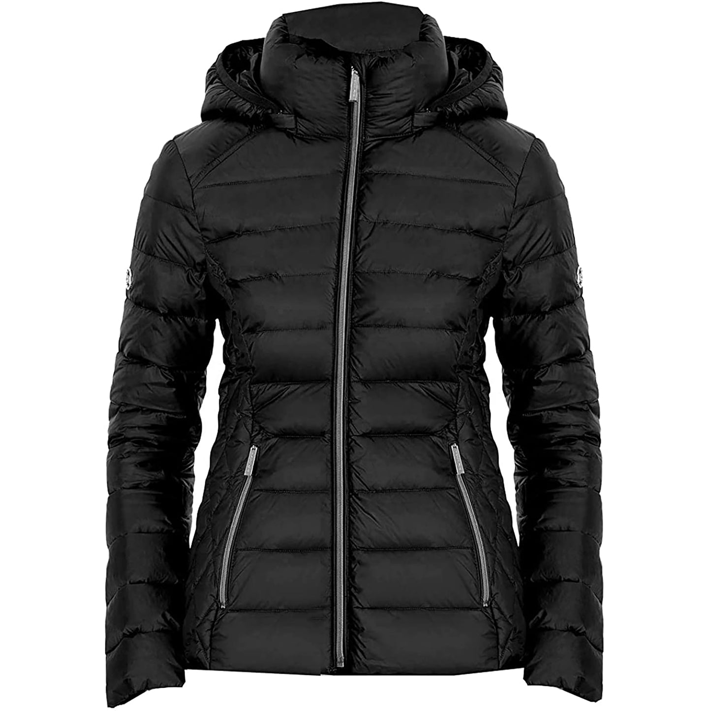 Michael Michael Kors Women's Black Hooded Down Packable Jacket Coat with Removable Hood