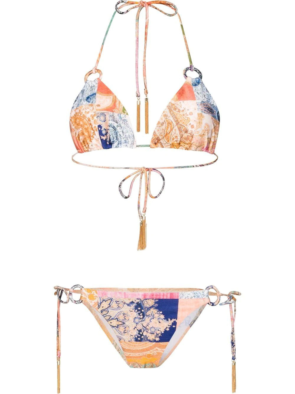 Zimmermann Anneke Ring Tie Bikini Patch Paisley