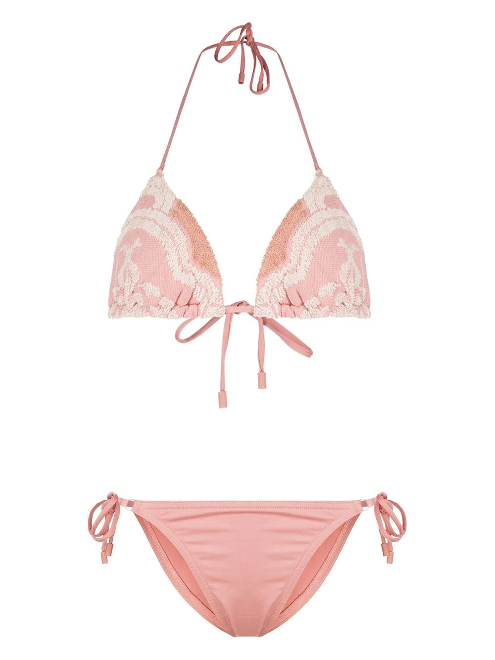 Zimmermann Jeannie Mini Tri Towel Bikini Tan/Cream