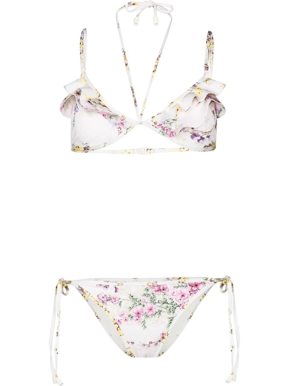 Zimmermann Jude Frill Mini Tri Bikini Spliced