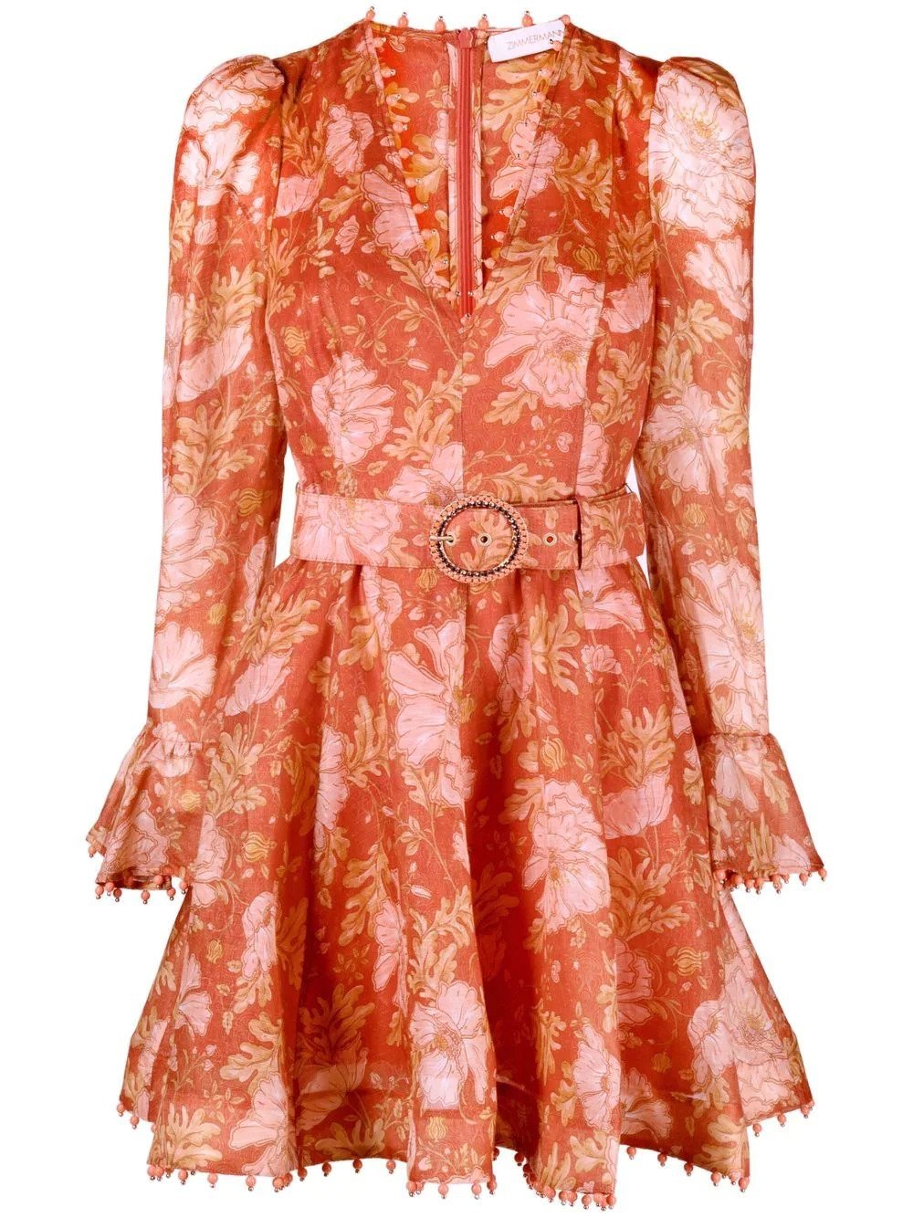 Zimmermann Kaleidoscope Mini Dress Amber Floral