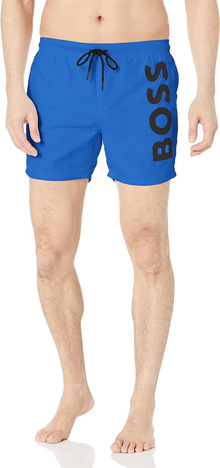 Hugo Boss Men Octopus Royal Blue Logo Swim Shorts Trunks