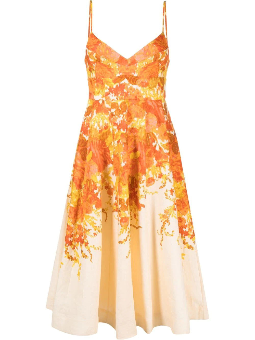Zimmermann High Tide Picnic Dress Citrus Ikat Floral