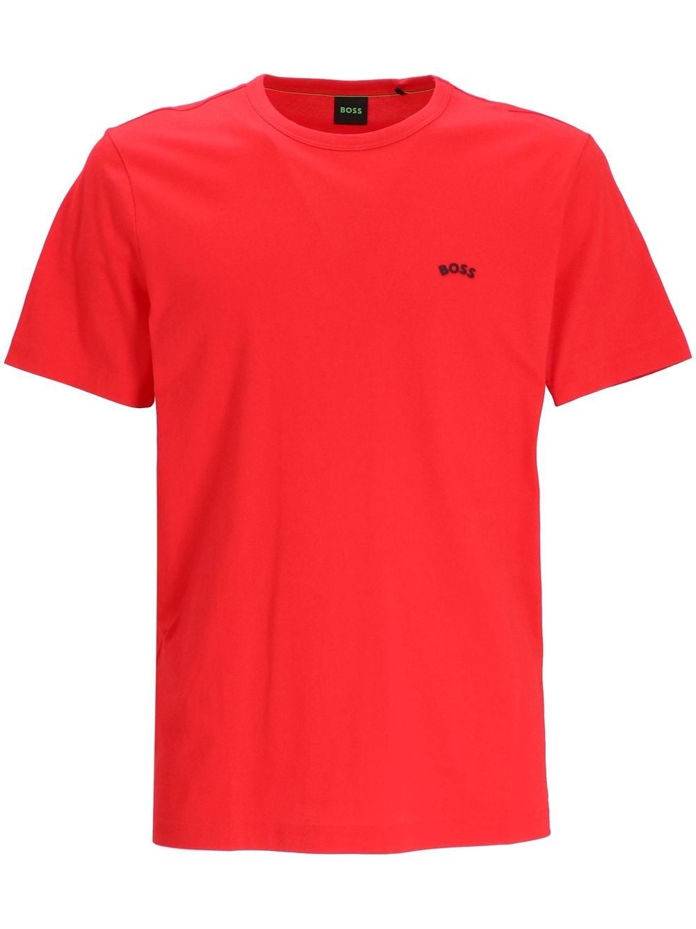 Hugo Boss Men Tee Curved Short Sleeve T-Shirt-Bright Red